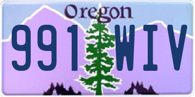 OR license plate 991WIV