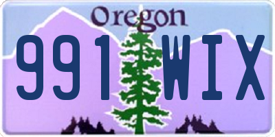OR license plate 991WIX