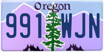 OR license plate 991WJN