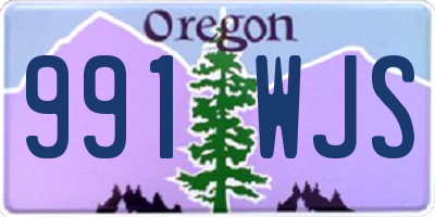 OR license plate 991WJS