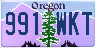 OR license plate 991WKT