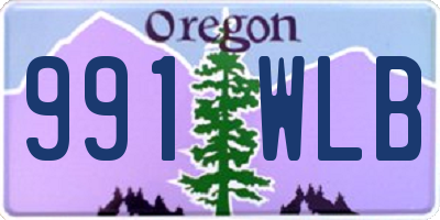 OR license plate 991WLB
