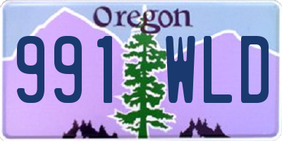 OR license plate 991WLD