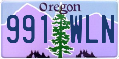 OR license plate 991WLN