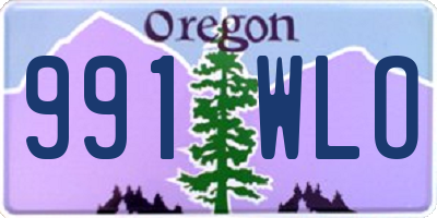 OR license plate 991WLO