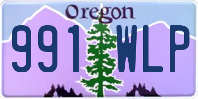 OR license plate 991WLP