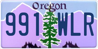 OR license plate 991WLR