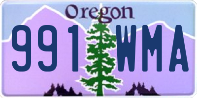OR license plate 991WMA