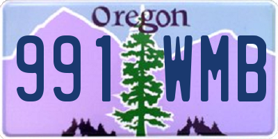 OR license plate 991WMB