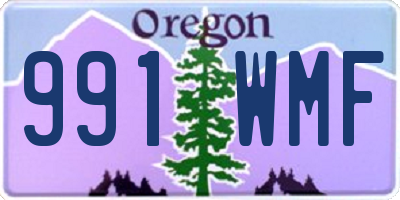 OR license plate 991WMF