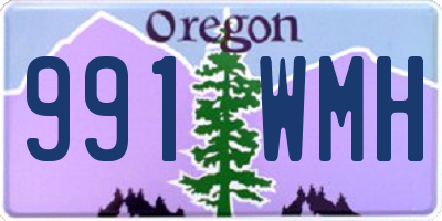 OR license plate 991WMH