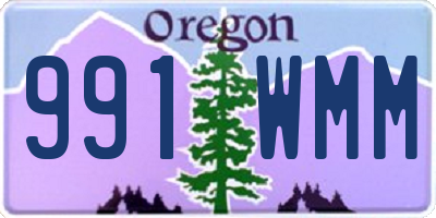 OR license plate 991WMM