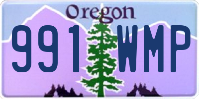 OR license plate 991WMP