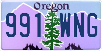 OR license plate 991WNG