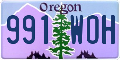 OR license plate 991WOH