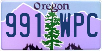 OR license plate 991WPC