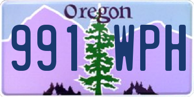 OR license plate 991WPH