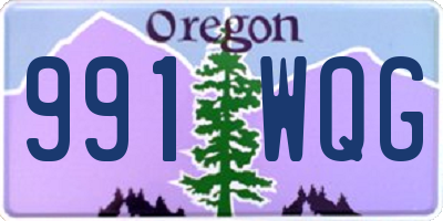 OR license plate 991WQG