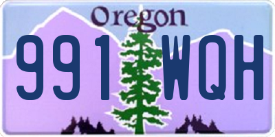 OR license plate 991WQH