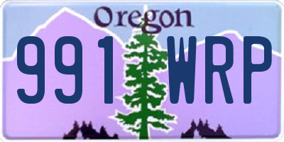 OR license plate 991WRP