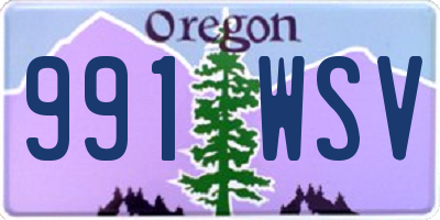 OR license plate 991WSV