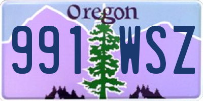 OR license plate 991WSZ