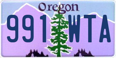 OR license plate 991WTA