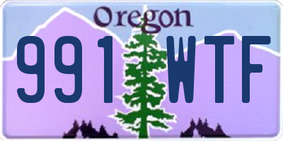 OR license plate 991WTF