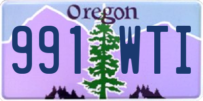OR license plate 991WTI