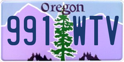 OR license plate 991WTV