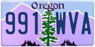 OR license plate 991WVA