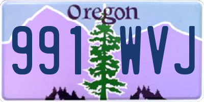 OR license plate 991WVJ