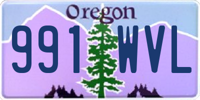 OR license plate 991WVL