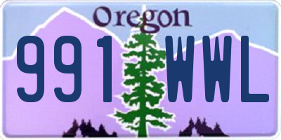 OR license plate 991WWL