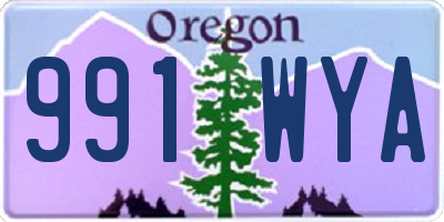 OR license plate 991WYA