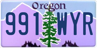 OR license plate 991WYR