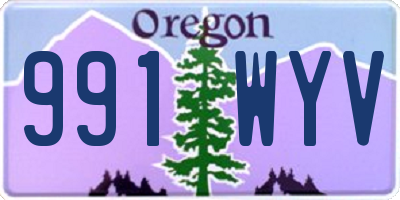 OR license plate 991WYV