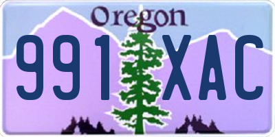 OR license plate 991XAC