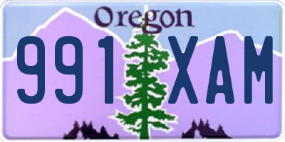 OR license plate 991XAM
