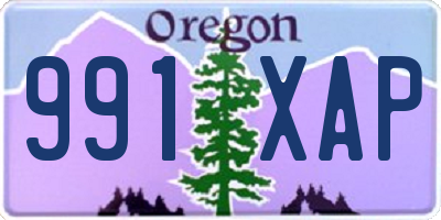 OR license plate 991XAP