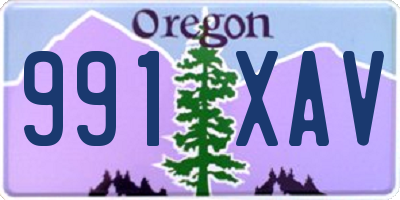 OR license plate 991XAV