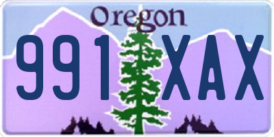 OR license plate 991XAX