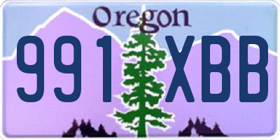 OR license plate 991XBB