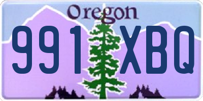OR license plate 991XBQ