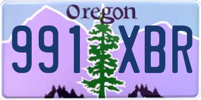 OR license plate 991XBR