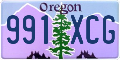 OR license plate 991XCG