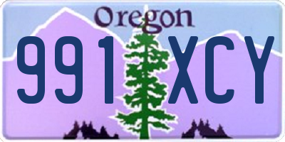 OR license plate 991XCY