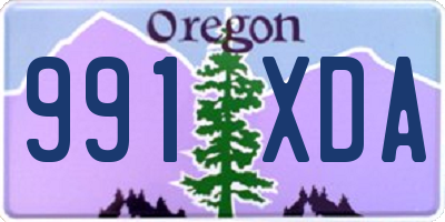 OR license plate 991XDA