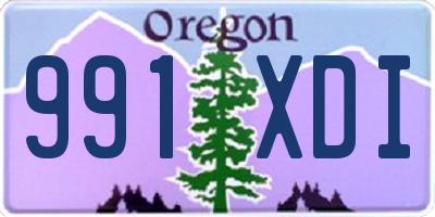 OR license plate 991XDI