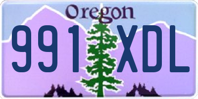 OR license plate 991XDL